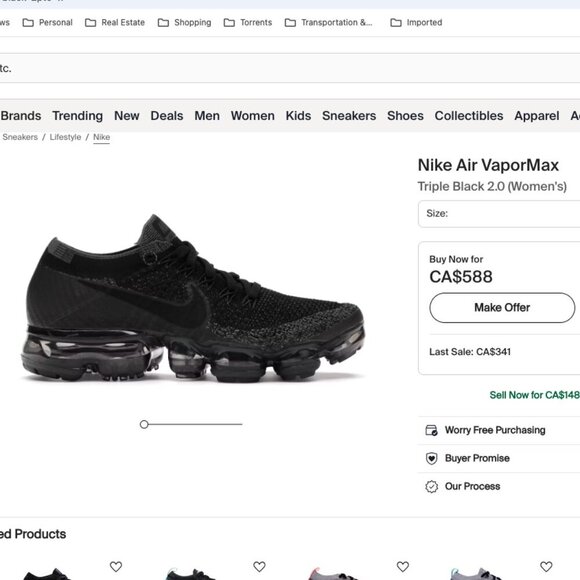 Nike Air Vapormax Triple Black Runners - 6 - Picture 10 of 11